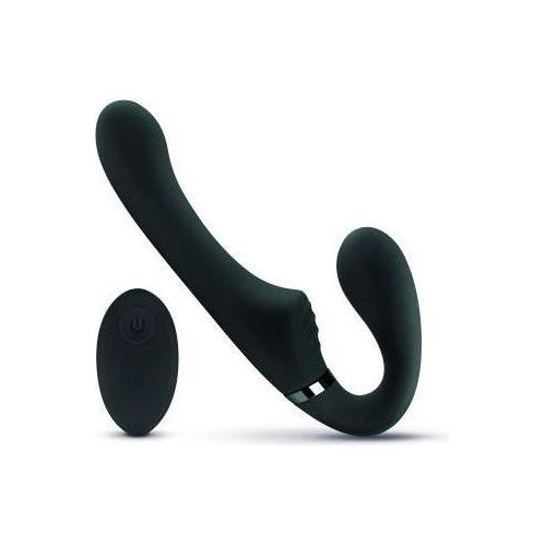No-Parts - Avery Strapless Strapon Vibrerende Dildo 22 cm - Zwart